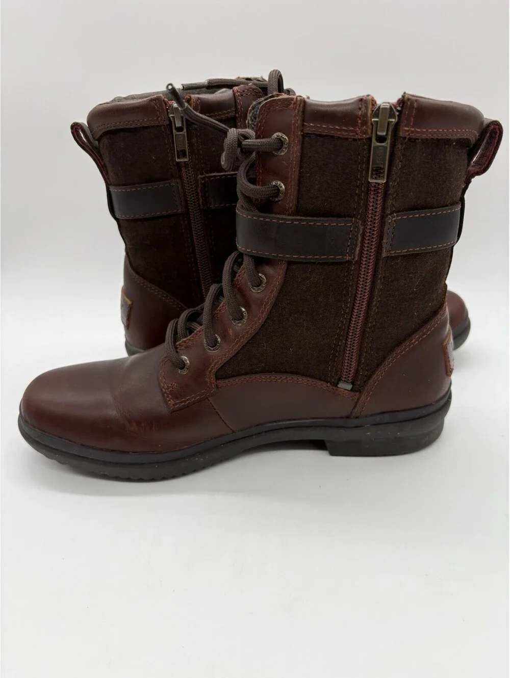 UGG Australia Kesey Women's Boots Size 7.5 Brown Leather Sheepskin Lined
